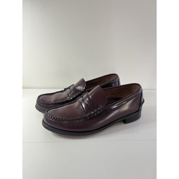 Sebago Penny Loafers Mens Genuine Leather Slip On Dress Shoes US 7.5 Burgundy main image 10